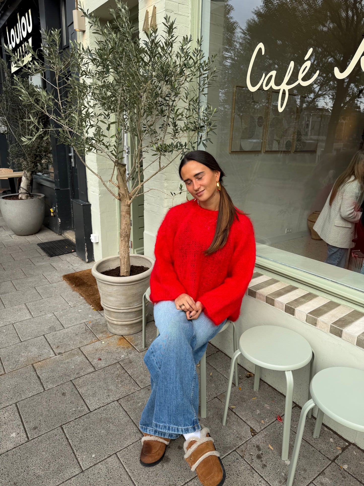 Elize™ | Rode mohair trui