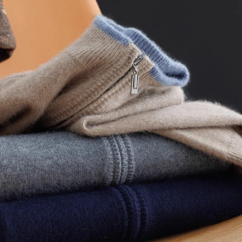 Jerome™ | Luxe Cashmere Jas met Rits